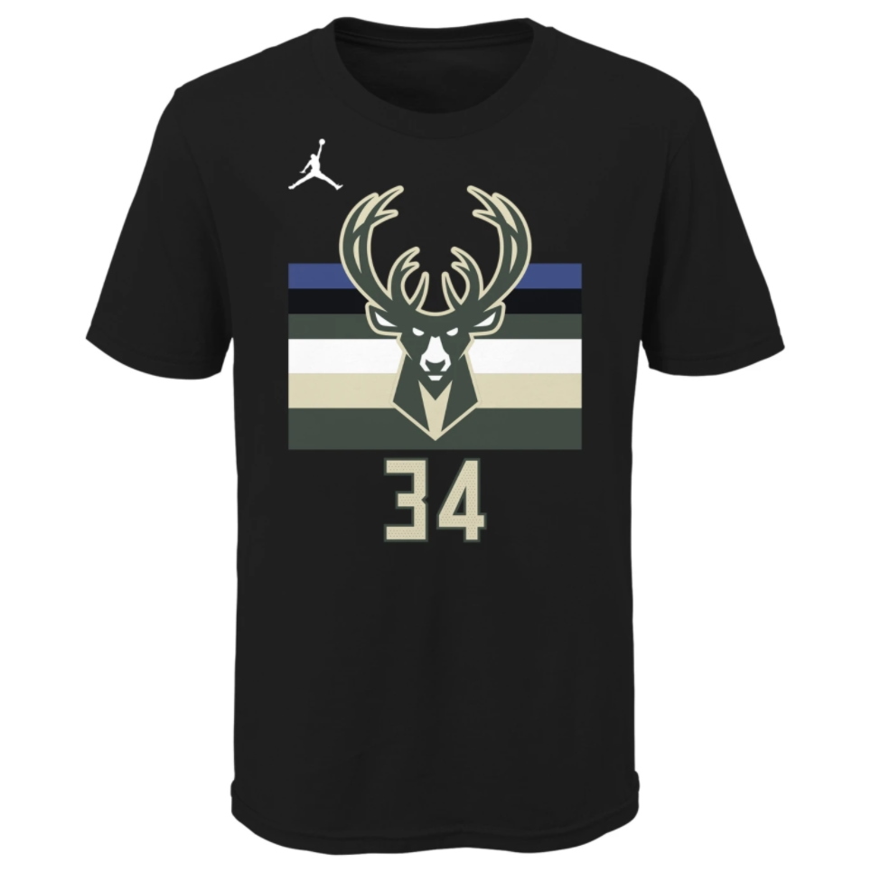 Баскетбольная футболка Nike Giannis Antetokounmpo Milwaukee Bucks Statement Edition Youth Dri-Fit NBA T-Shirt