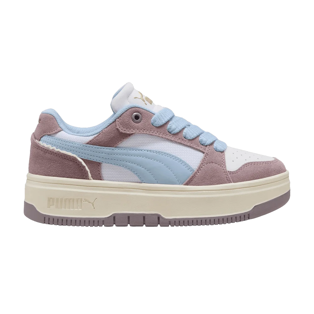 Krossovki-Puma-Wmns-Rebound-Femme-Low-Memoires-White-Purple