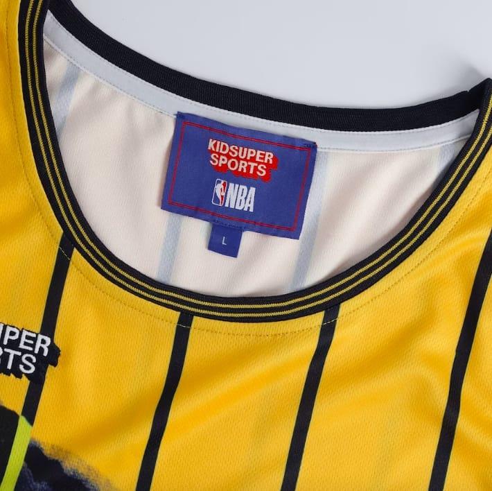 Баскетбольная джерси Indiana Pacers NBA & KidSuper Studios by Fanatics Hometown Gold Jersey