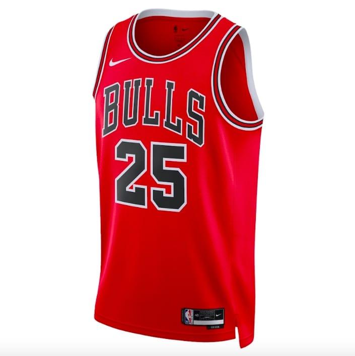 Баскетбольная джерси 2022 NBA Draft First Round Pick Chicago Bulls #25 Dalen Terry Icon Red Jersey
