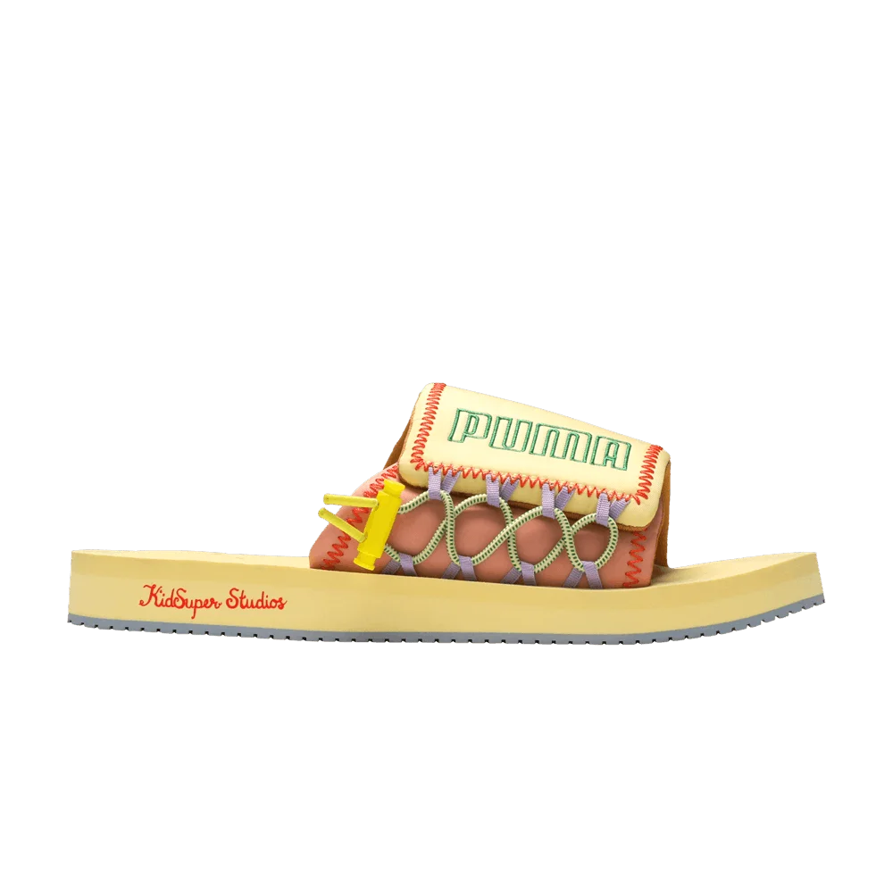 KidSuper Studios x Puma Wilo Slide 'Yellow Peach Beige'