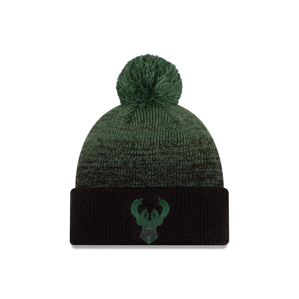 New-Era-Milwaukee-Bucks-Back-Half-Edition-Pom-Knit-NBA-Beanie