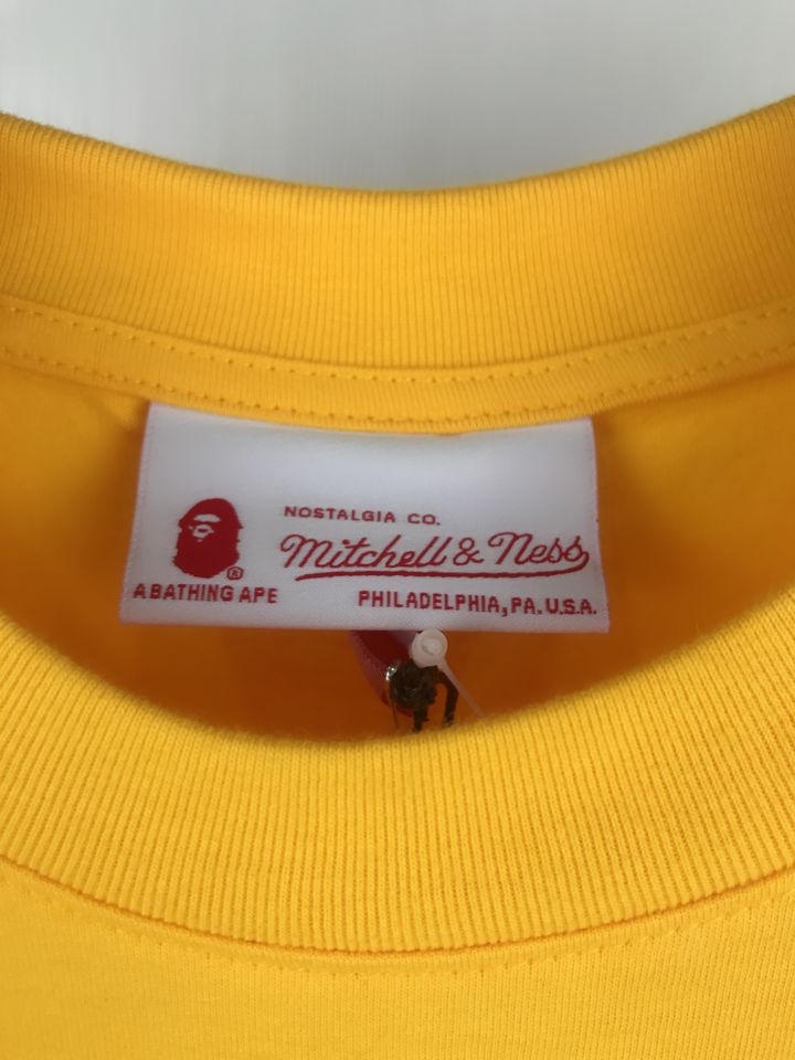 BAPE-x-Mitchell-Ness-Lakers-Tee-Yellow-4