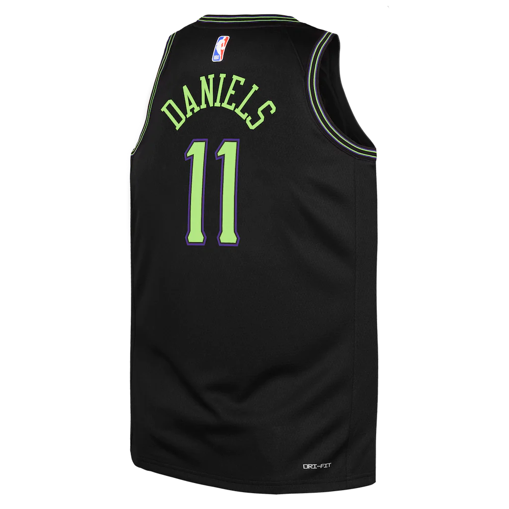 Баскетбольная джерси 2023-24 New Orleans Pelicans Dyson Daniels #11 Youth Swingman City Edition Black Jersey