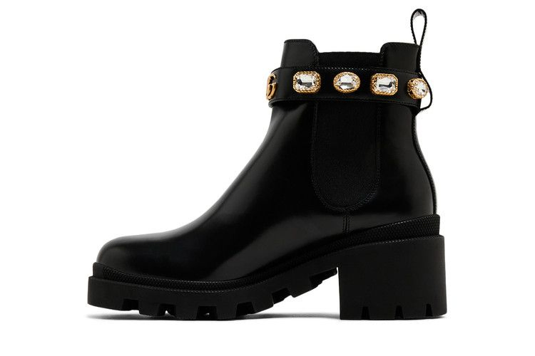 Кроссовки Gucci Wmns Leather Ankle Boot 'Belt - Black'