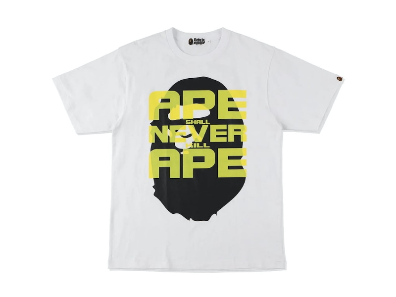 Футболка BAPE Ape Head Multi Print Tee White