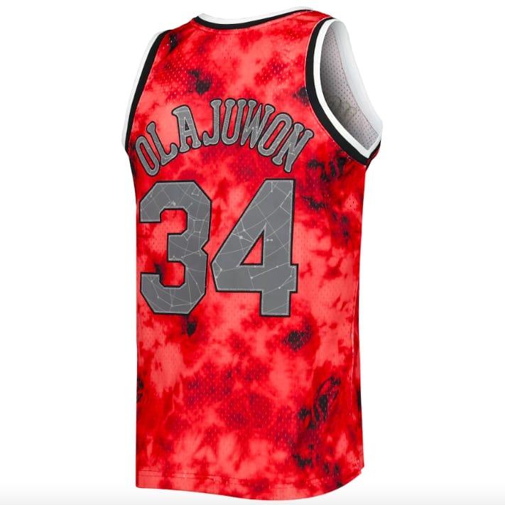 1993-94-Houston-Rockets-34-Hakeem-Olajuwon-Mitchell-Ness-Galaxy-Red-Jersey-2