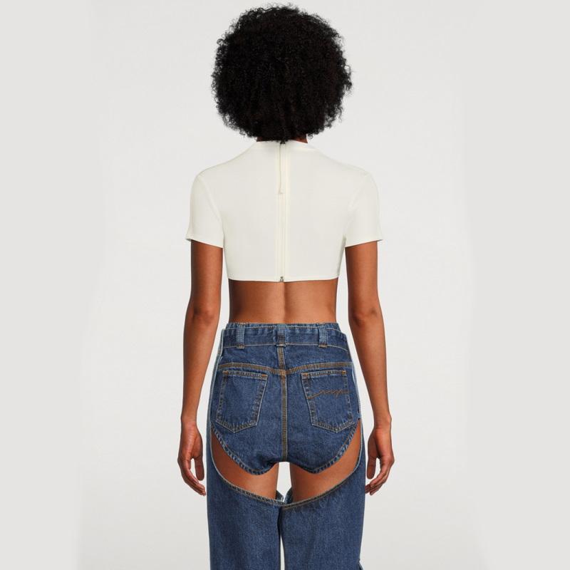 Спортивный топ adidas Ivy Park Crop Top Off White