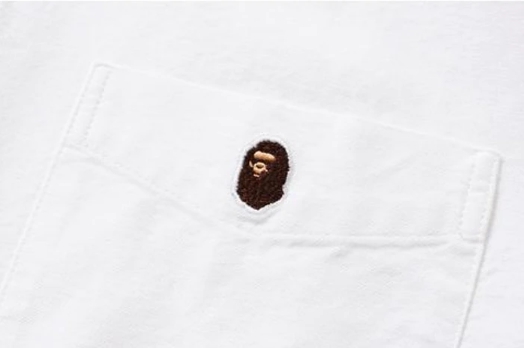 Рубашка BAPE 1st Camo Applique Oxford Bd Shirt Shirt White