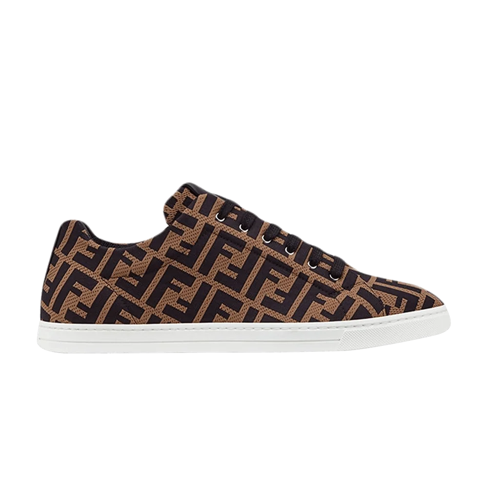 Krossovki-Fendi-FF-Motif-Lace-Up-Low-Almond-Black