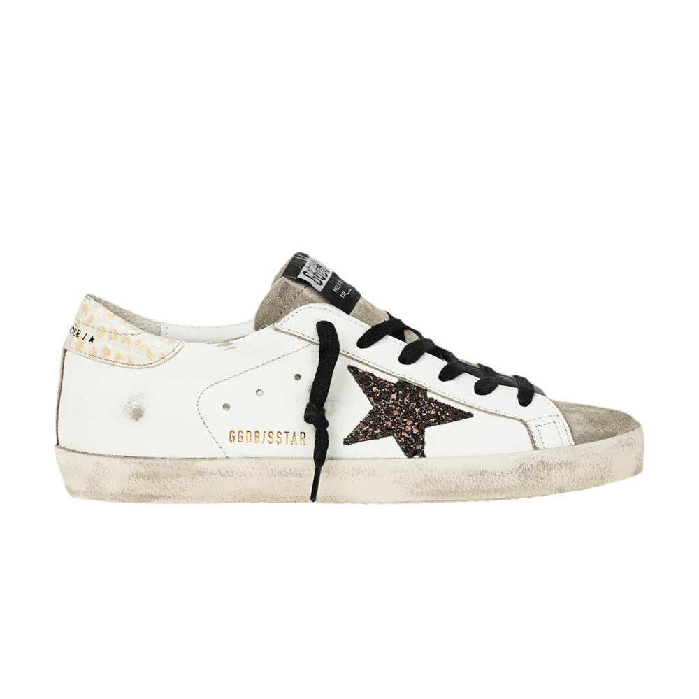 Кроссовки Golden Goose Wmns Superstar 'White Coffee Brown Glitter'