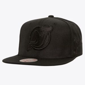 Mitchell-Ness-Black-New-Jersey-Devils-Pearl-Snapback-Hat-300x300