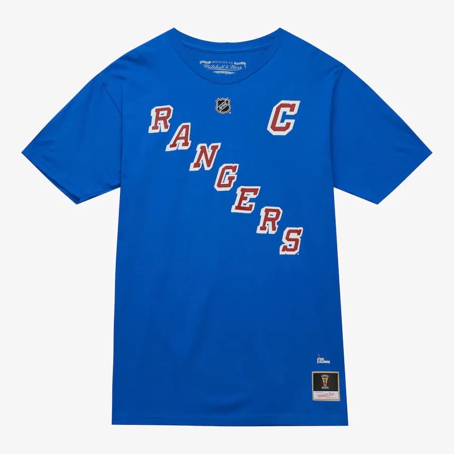 Футболка Mitchell & Ness Mark Messier Blue New York Rangers Name & Number T-Shirt