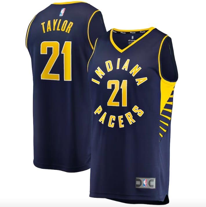 Баскетбольная джерси 2021-22 Indiana Pacers  #21 Terry Taylor Fast Break Icon Navy Jersey