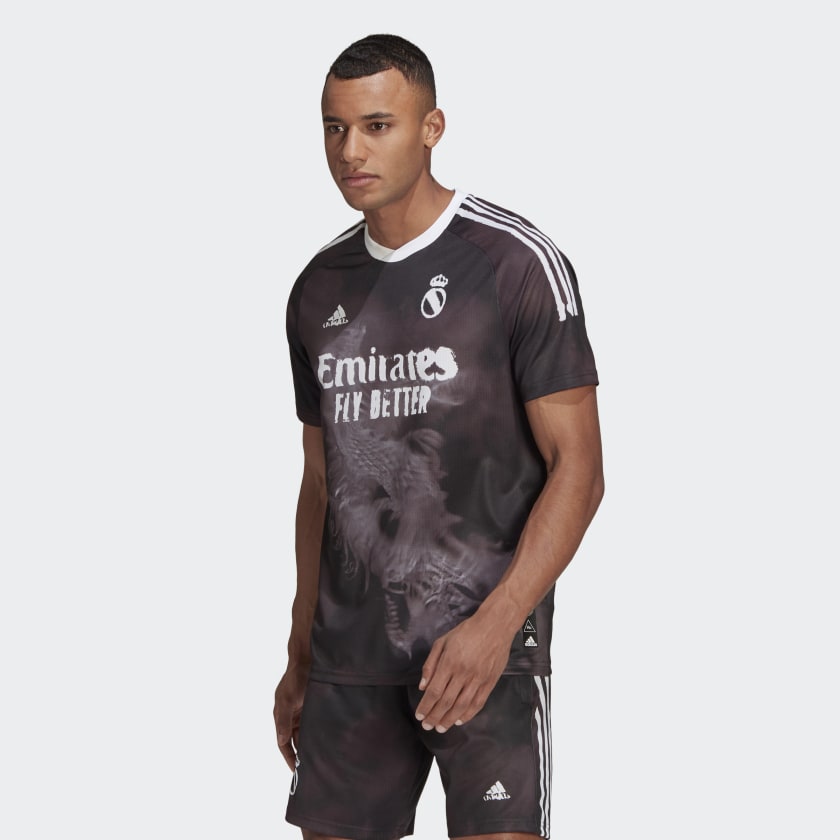 Футболка adidas Real Madrid Human Race Jersey Black/White
