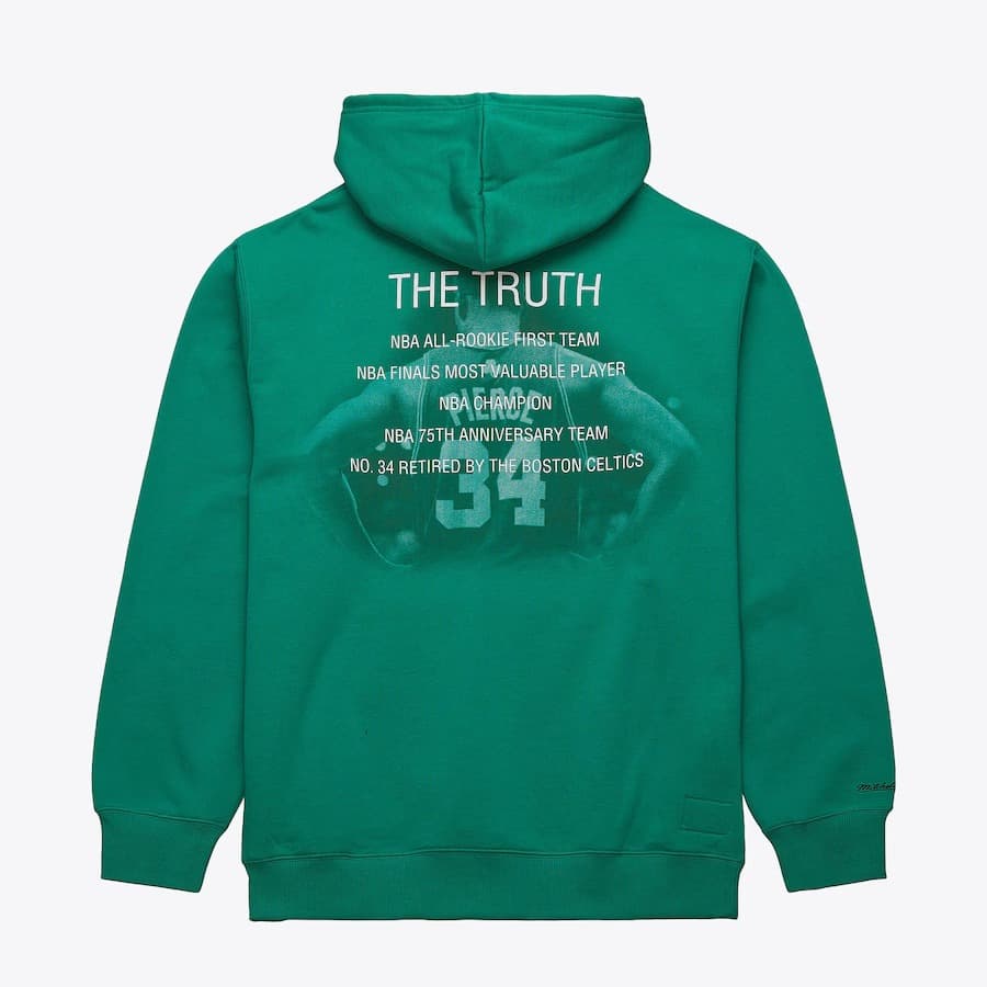 Худи Mitchell & Ness Paul Pierce Kelly Green Boston Celtics Name & Number Fleece Pullover Hoodie