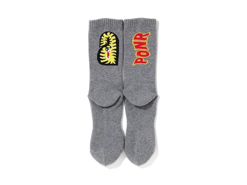 Спортивные носки BAPE 2Nd Shark Socks (FW20) Grey