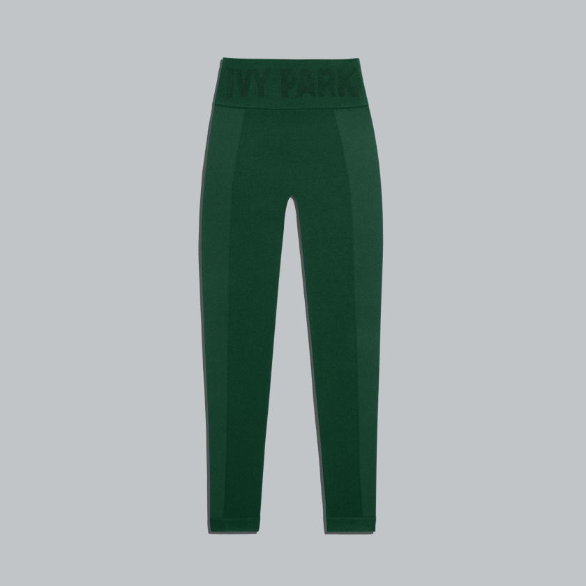 Тайтсы adidas Ivy Park Circular Knit 3-Stripes Tights Dark Green