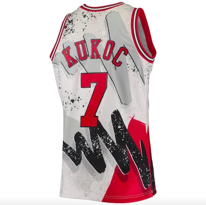 Баскетбольная джерси 1995-96 Chicago Bulls #7 Toni Kukoc Mitchell & Ness Hyper Hoops White Jersey