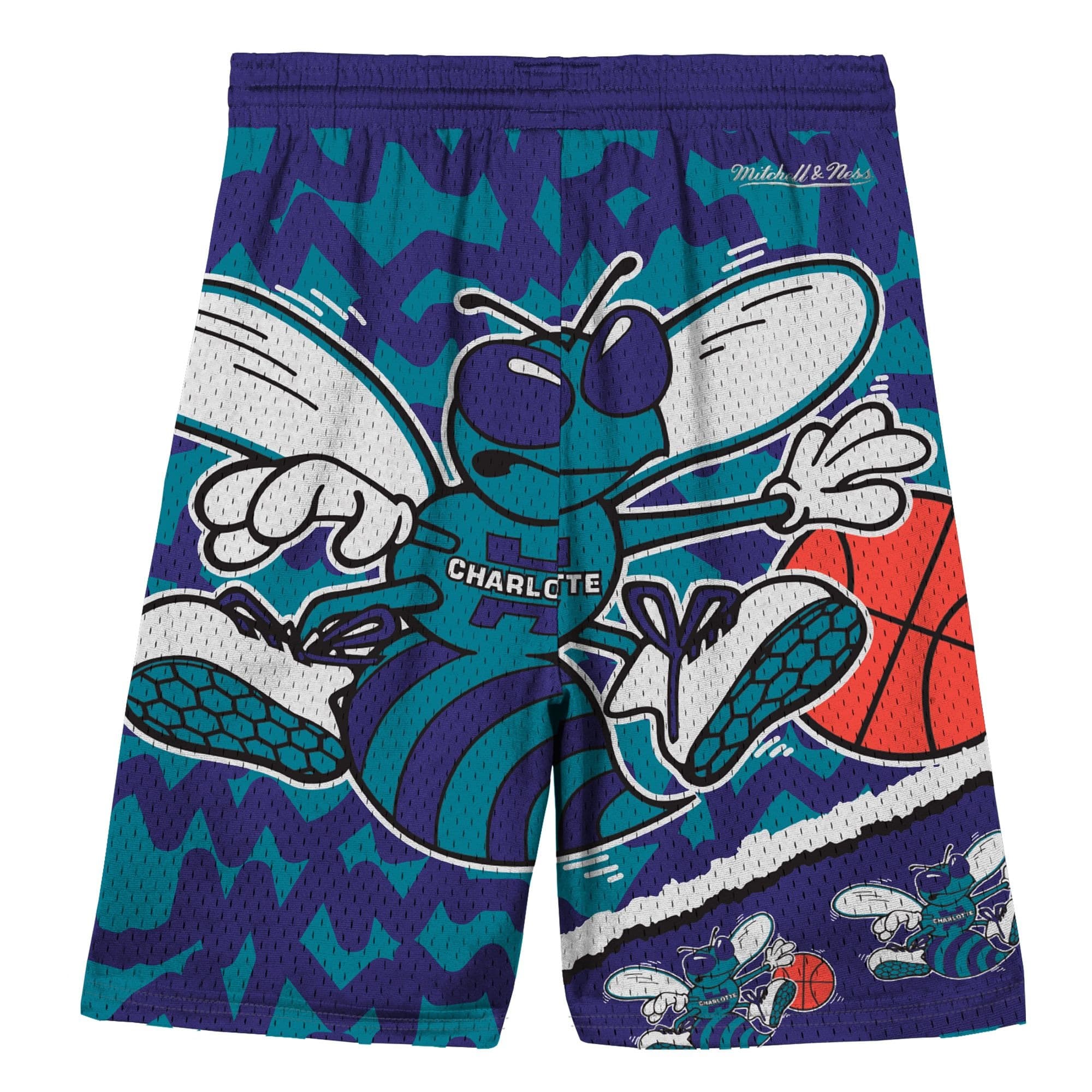 Спортивные шорты Mitchell & Ness Big Face Jumbotron Mesh Charlotte Hornets Youth Shorts