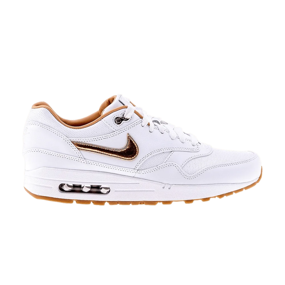 Krossovki-Nike-Air-Max-1-FB-White-Metallic-Gold