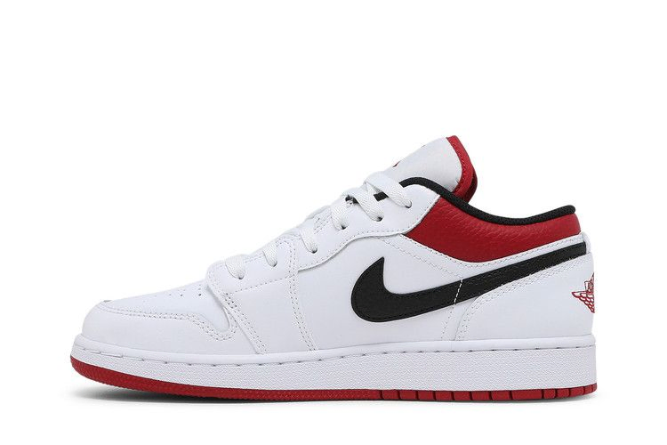 Кроссовки Air Jordan 1 Low GS 'White Gym Red'