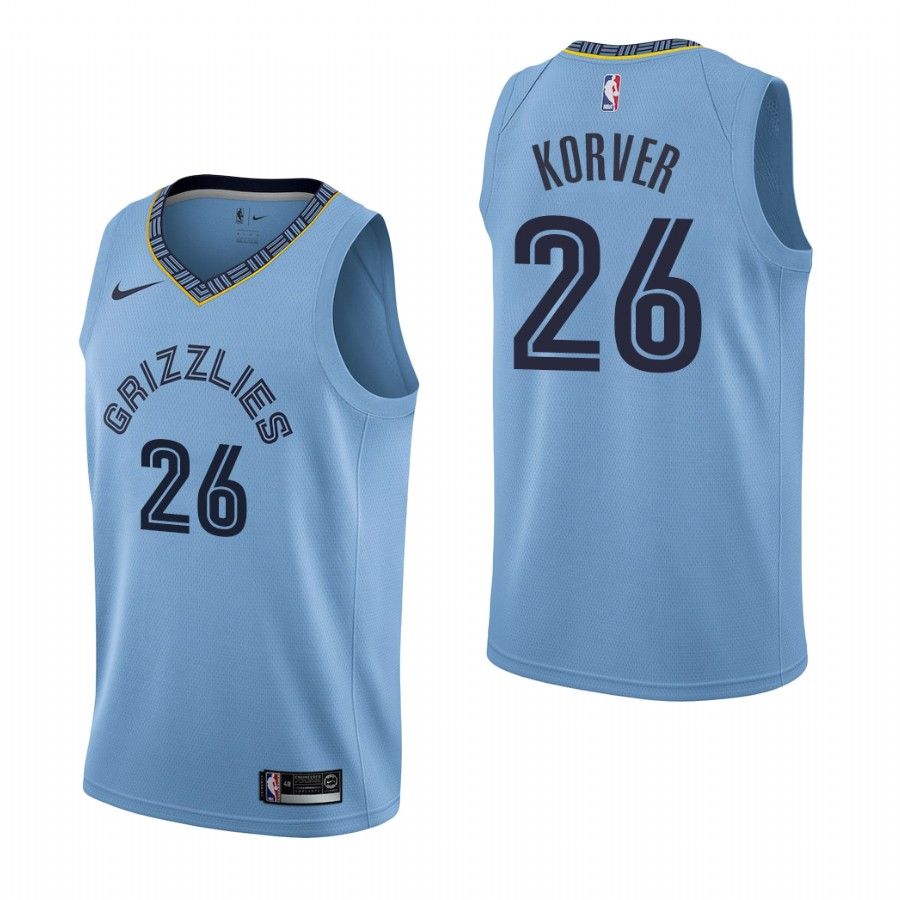 Баскетбольная джерси 2019-20 Memphis Grizzlies Kyle Korver #26 Blue Statement