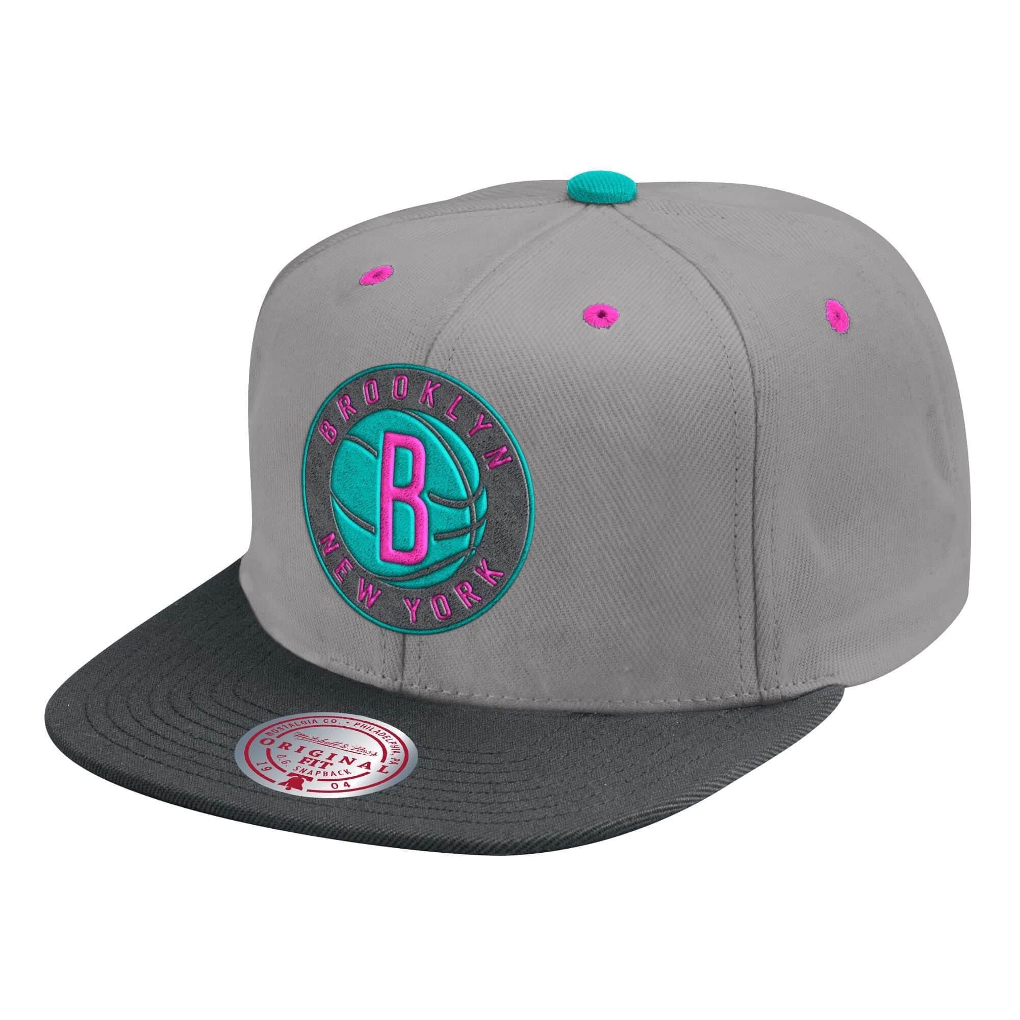 Бейсболка Mitchell & Ness Grey Wolf Mags Snapback Brooklyn Nets Hat