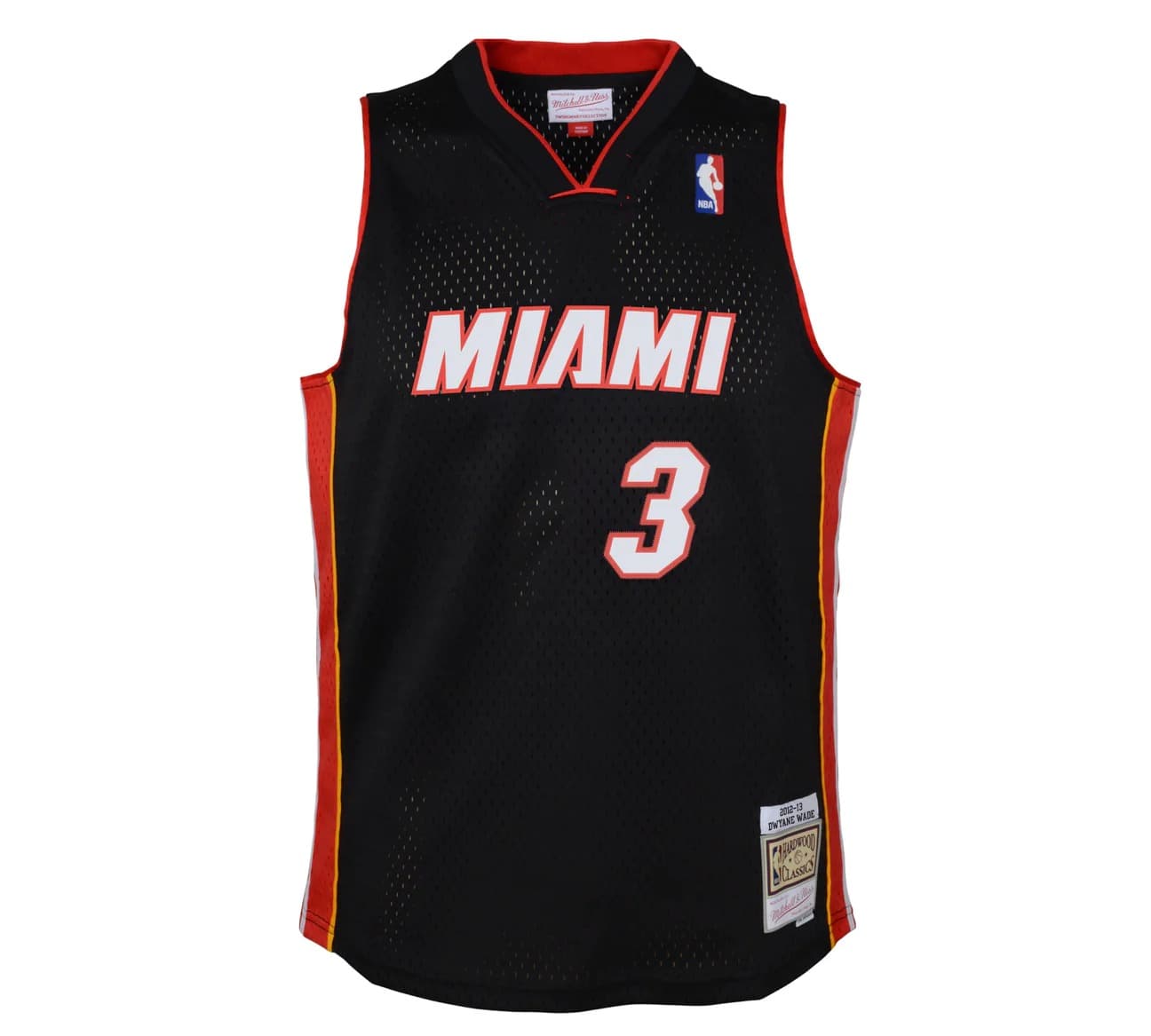 Баскетбольная джерси 2012-13 Miami Heat Dwyane Wade #3 Youth Swingman Hardwood Classics Black Jersey