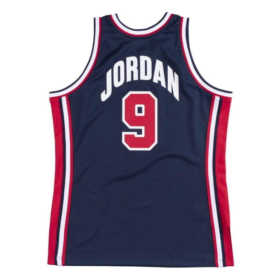 Баскетбольная джерси Mitchell & Ness Michael Jordan 1992 Olympics Dream Team USA Hardwood Classics Throwback Authentic Jersey Navy