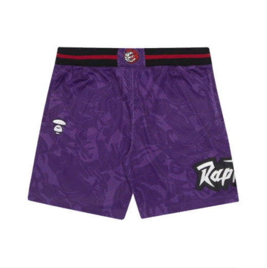 Спортивные шорты Aape x Mitchell & Ness Toronto Raptors Shorts Purple