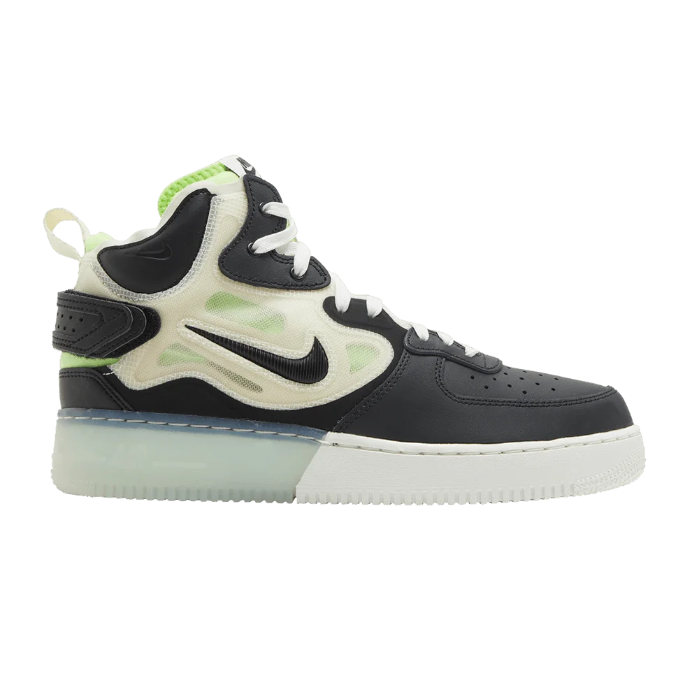 Krossovki-Nike-Air-Force-1-Mid-React-Black-Neon