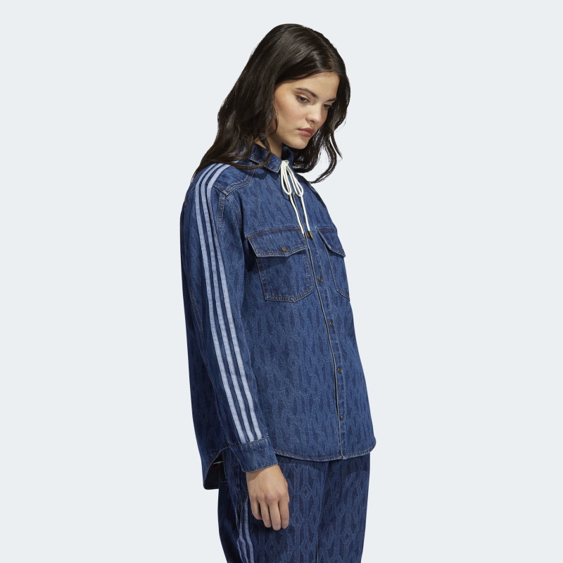 Рубашка adidas Ivy Park Monogram Denim Shirt (All Gender) Dark Denim