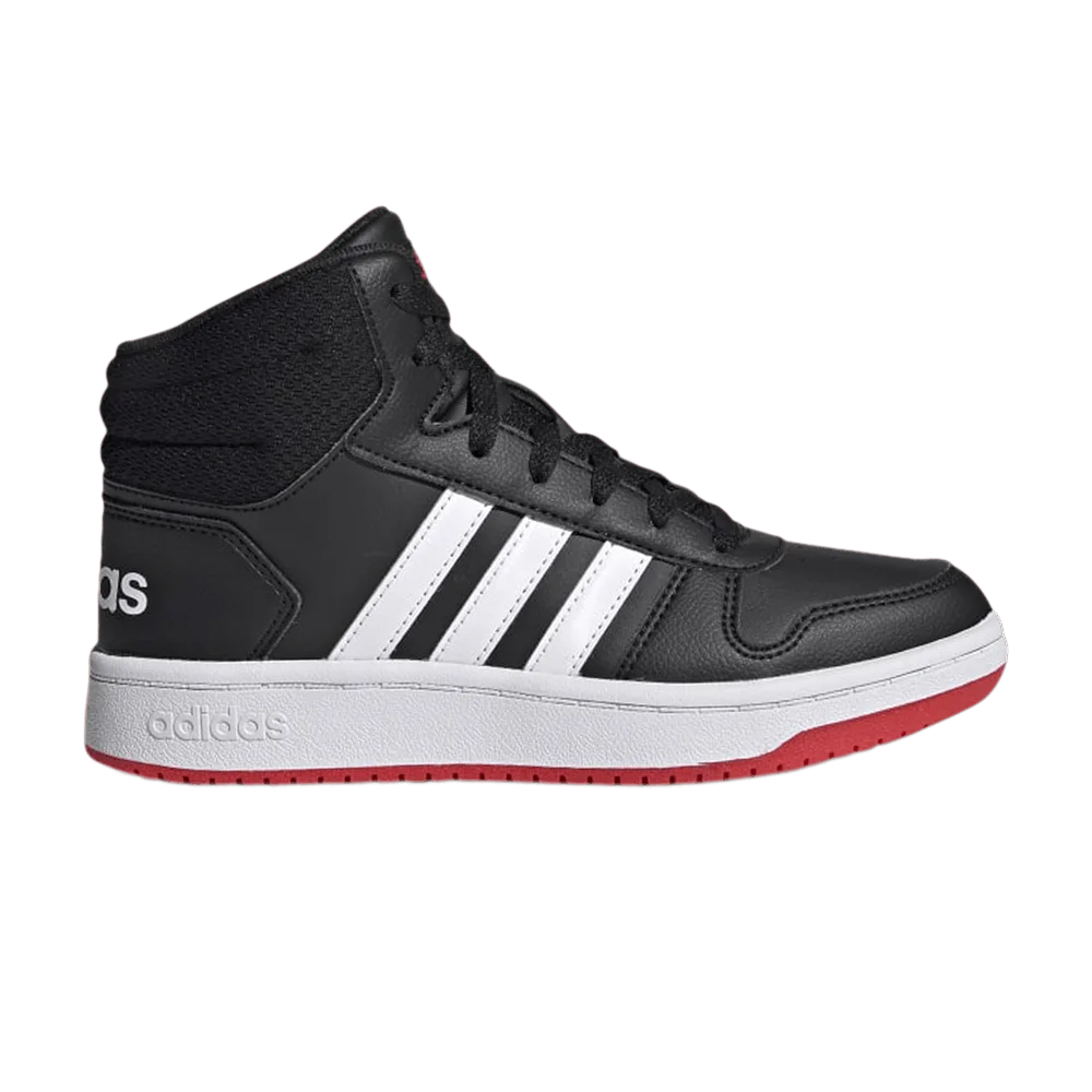 Krossovki-Adidas-Hoops-2.0-Mid-J-Black-Vivid-Red