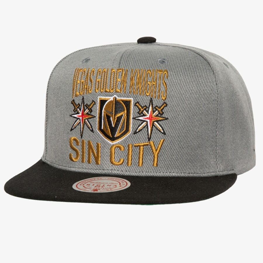 Бейсболка Mitchell & Ness Gray Vegas Golden Knights City Love Snapback Hat