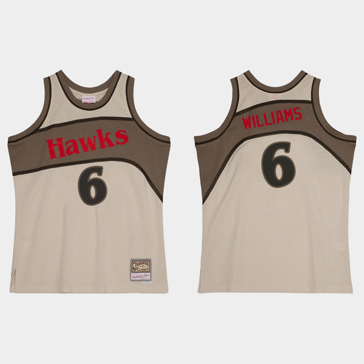 Баскетбольная джерси Atlanta Hawks #6 Lou Williams Hardwood Classics Gray Jersey