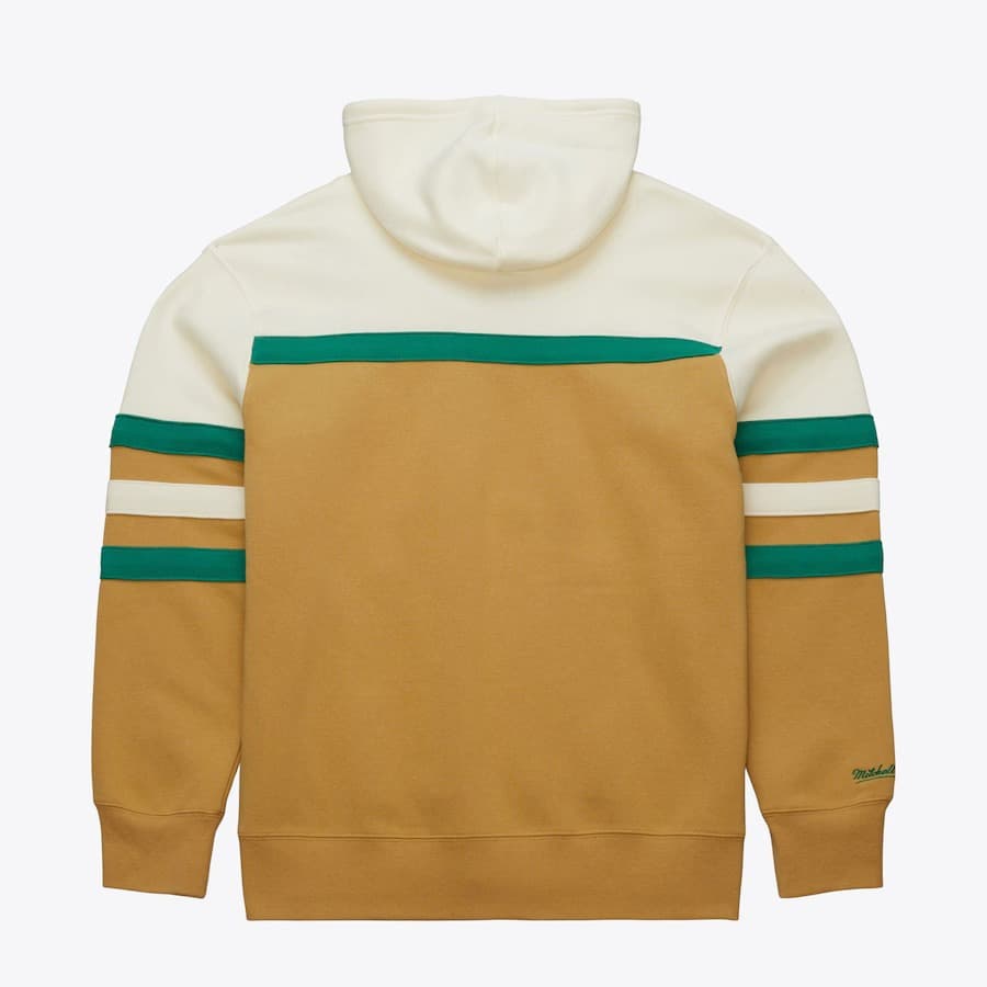 Худи Mitchell & Ness Tan Boston Celtics Head Coach Fleece Pullover Hoodie