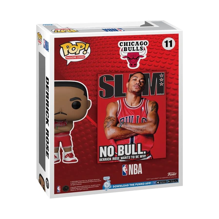 Коллекционная фигурка Funko Derrick Rose Chicago Bulls Slam Magazine Cover NBA Pop Vinyl