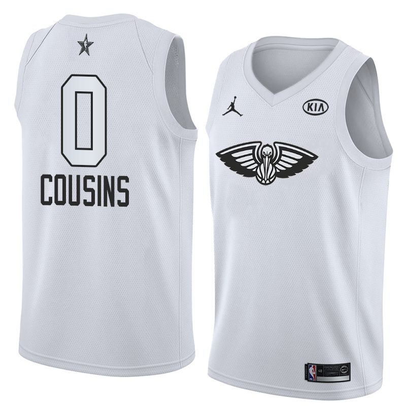 Баскетбольная джерси 2018 All-Star Pelicans DeMarcus Cousins #0 White Swingman Jersey