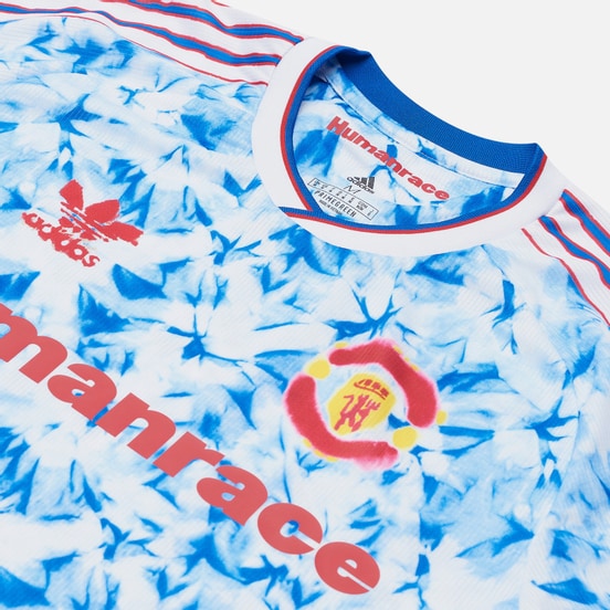 Футболка adidas Manchester United Human Race Jersey White/Bold Blue