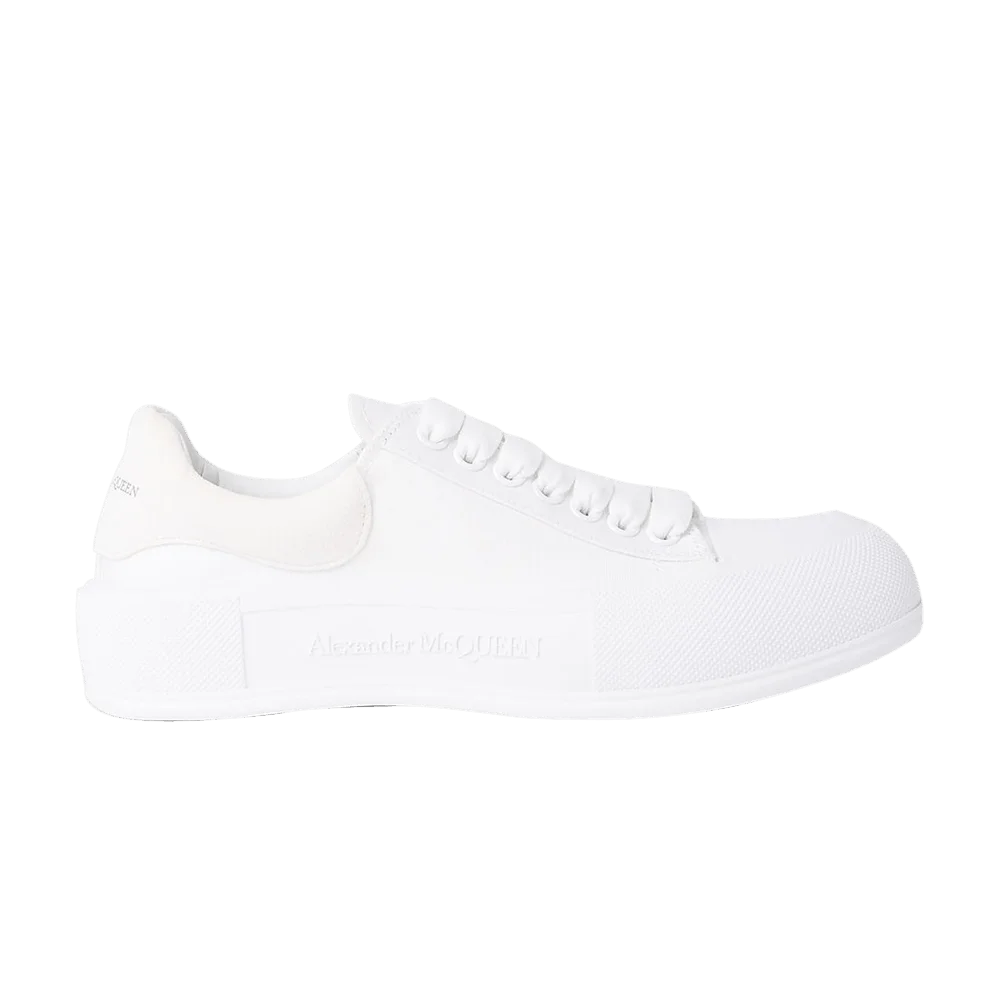 Кроссовки Alexander McQueen Wmns Deck Lace-Up Plimsoll 'White' 2022