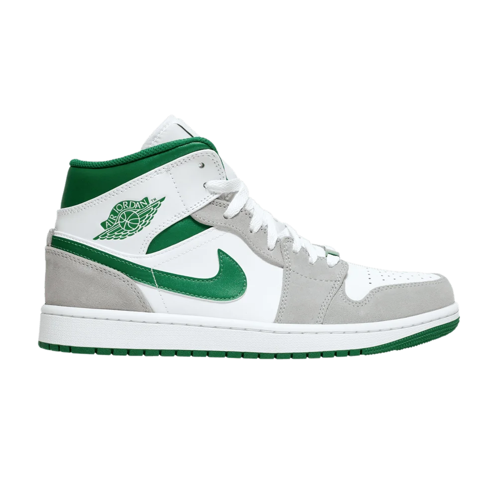 Кроссовки Air Jordan 1 Mid SE 'Grey Pine Green'