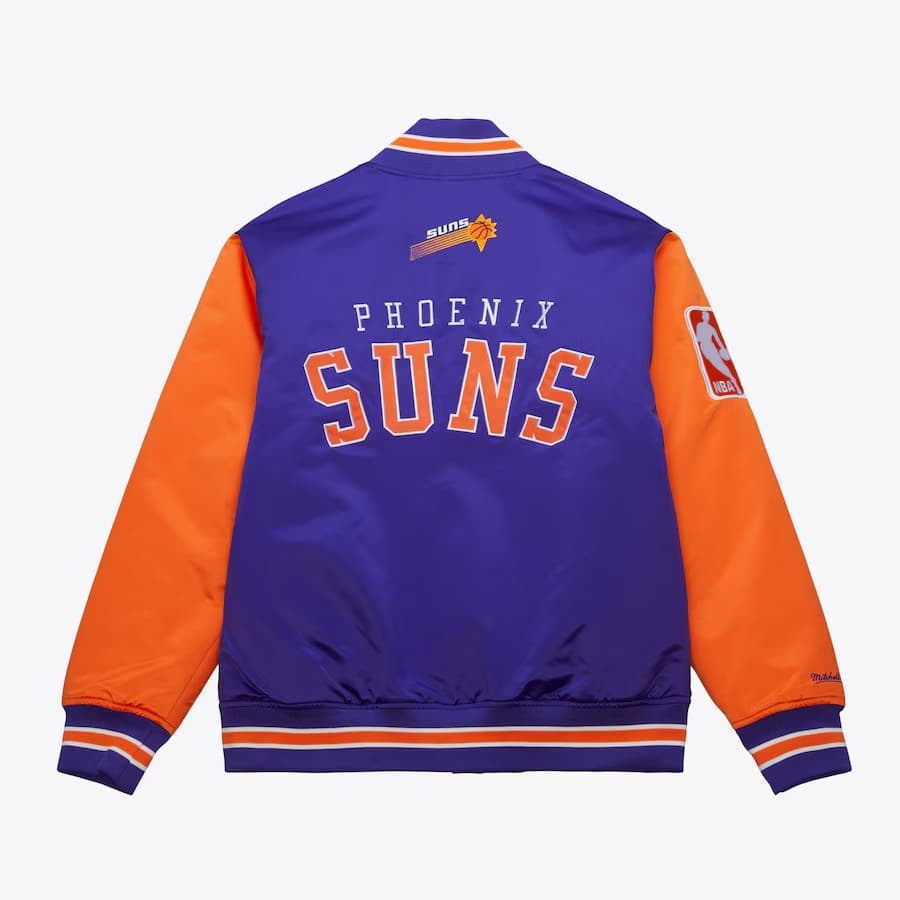 Бомбер Mitchell & Ness Purple Phoenix Suns Primetime Vintage Satin Full-Snap Jacket