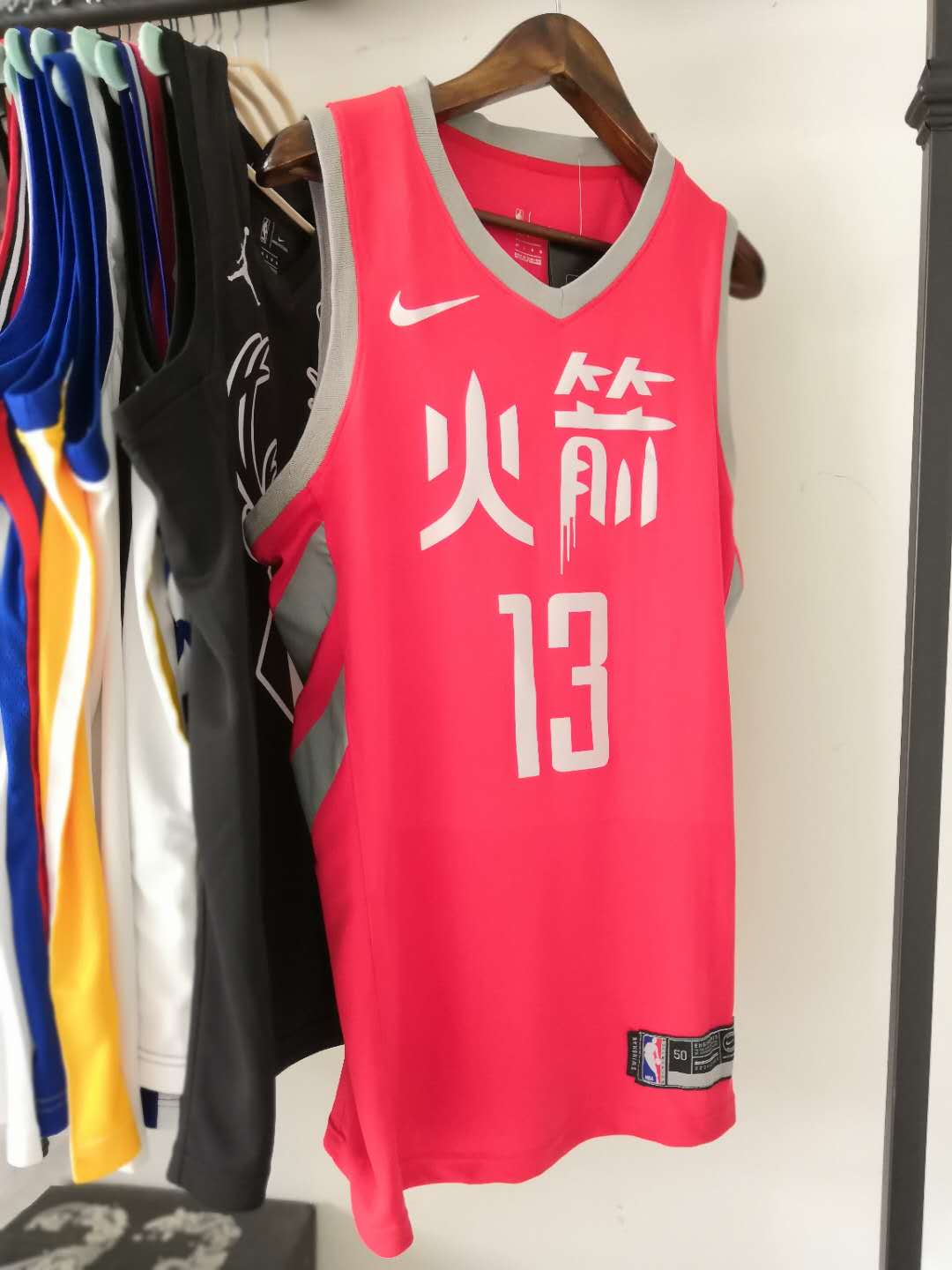 Баскетбольная джерси 2017-18 James Harden Houston Rockets #13 City Red