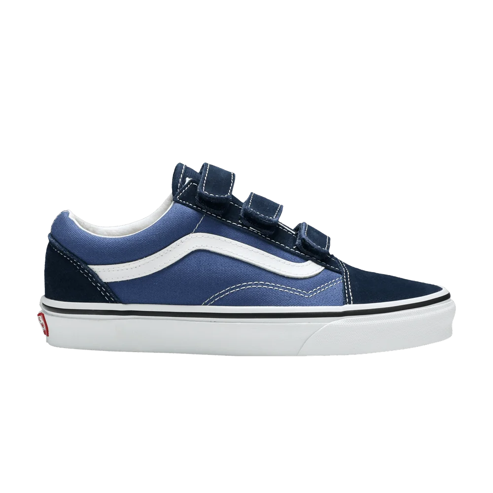 Vans-Old-Skool-Suede-Canvas-Velcro-Dress-Blue