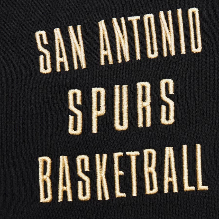 Худи Mitchell & Ness Black San Antonio Spurs Team OG 2.0 Vintage Logo Fleece Pullover Hoodie
