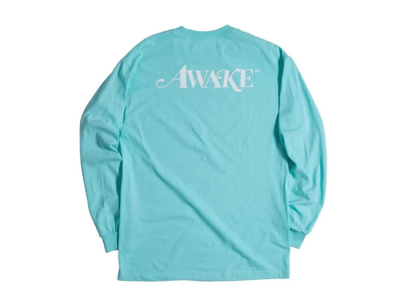 Футболка Awake Classic Logo L/S Tee Seafoam