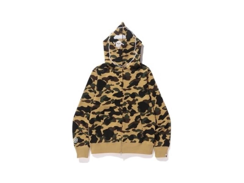 Худи BAPE 1st Camo Ape Full Zip Hoodie Yellow