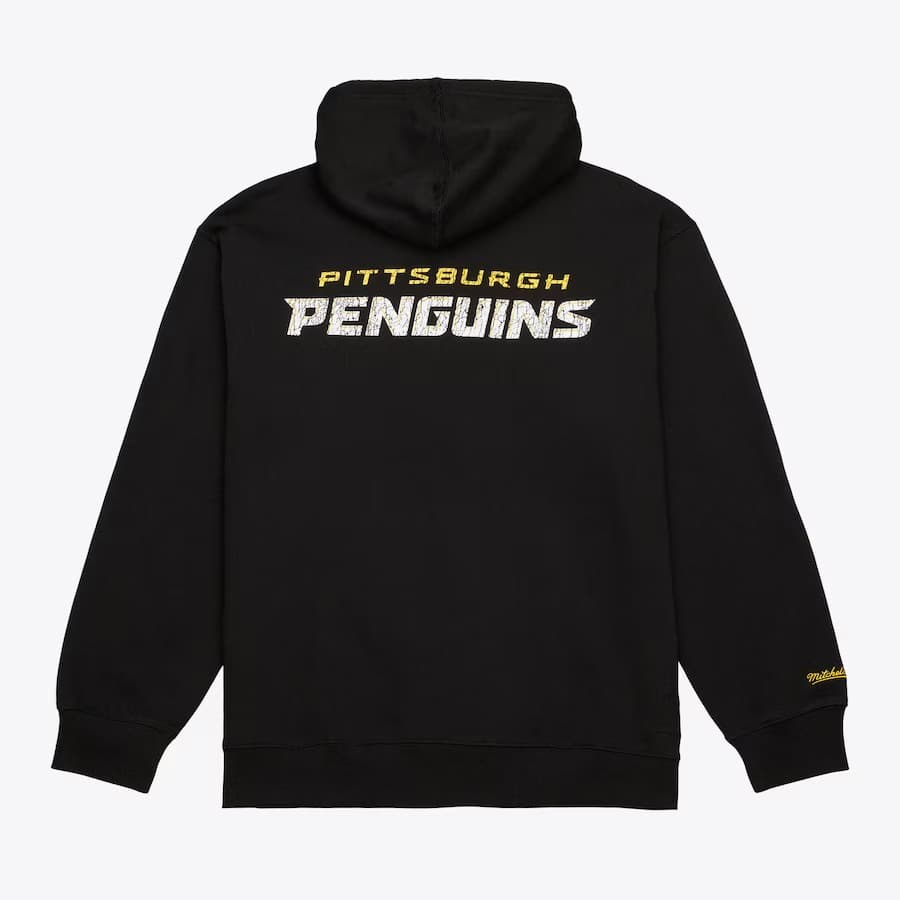 Худи Mitchell & Ness Black Pittsburgh Penguins Team OG Fleece Pullover Hoodie