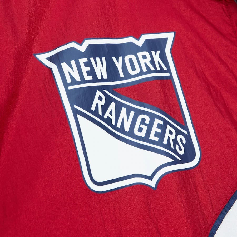 Ветровка Mitchell & Ness White New York Rangers Arched Retro Lined Full-Zip Windbreaker Jacket